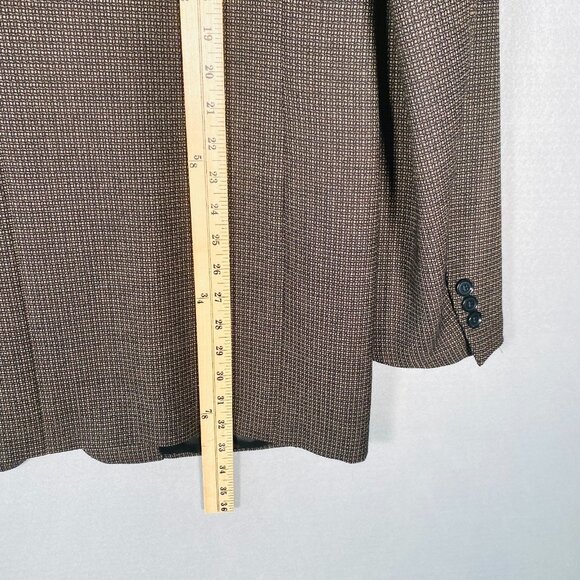 Pal Zileri Blazer Mens 44R Brown Wool 3 Button Sport Coat Jacket Italy - Picture 13 of 13